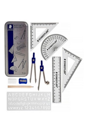 ست رسم جعبه فلزی ۱۰ تکه کد ۱۰-۵۵۷ استدلر