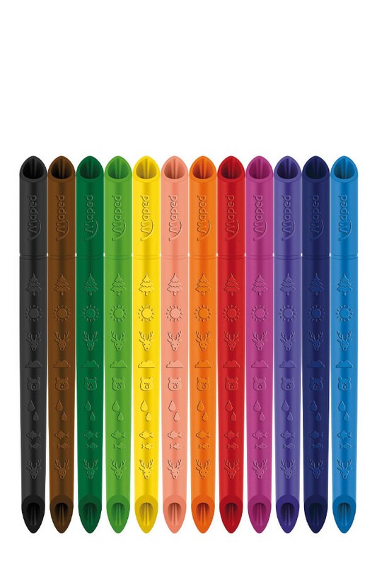 مغز مداد رنگی ۱۲ رنگ خود تراش جعبه مقوایی COLOR PEPS