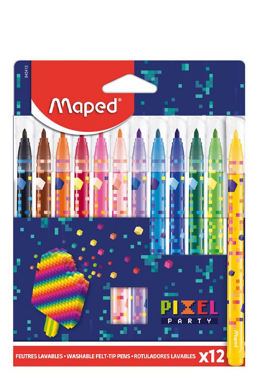 ماژیک ۱۲ رنگ Pixel Party مپد