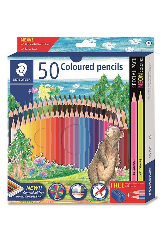 مداد رنگی ۵۰ رنگ کد ۱۴۳ C۵۰ استدلر