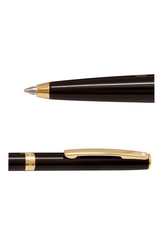 خودکار ساگاریس لاکی مشکی گیره زرد شیفر sheaffer