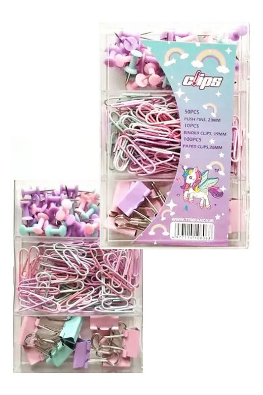 ست کلیپس و گیره دوبل پاستلی کد ۸۰۶۸