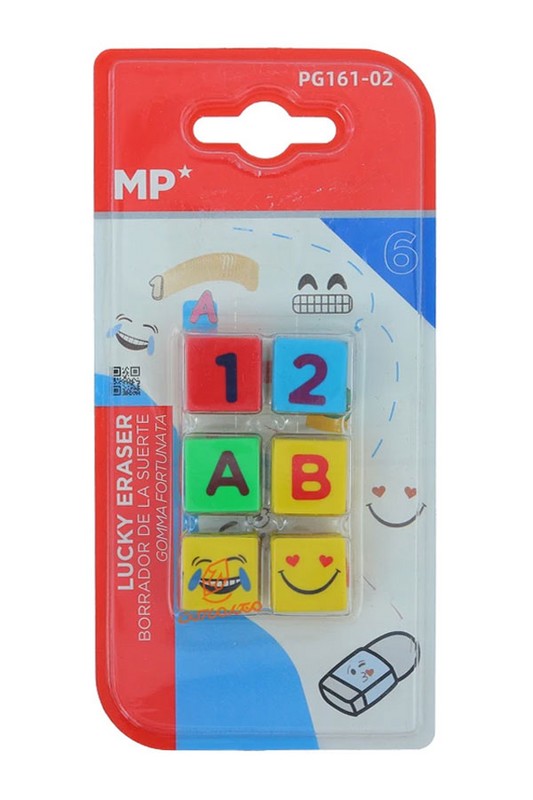 پاک کن فانتزی طرح تاس بسته ۶ عددی mp