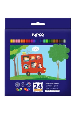 مداد رنگی کلاسیک ۲۴ رنگ جعبه مقوایی