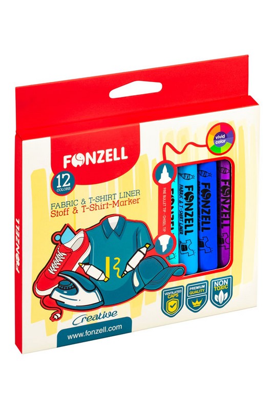 ماژیک ۱۲ رنگ Tshirt Marker کد ۶۸۵۰۰۳