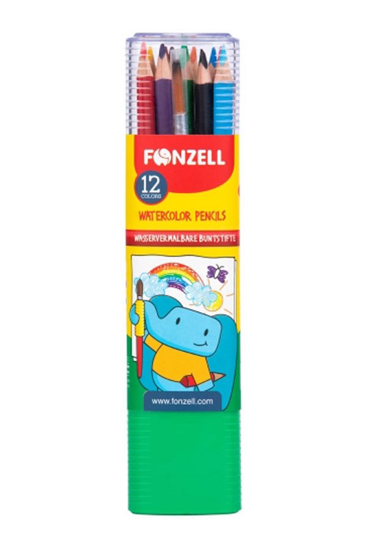 مداد آبرنگی ۱۲ رنگ استوانه ای سه گوش ۶۸۵۰۶۶