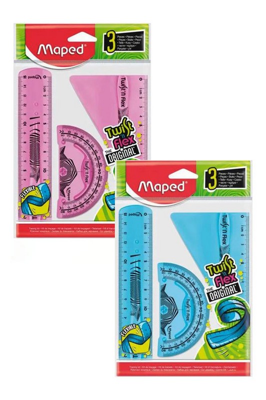 ست گونیا نقاله خط کش ۱۵ CM  ژله ای مپد