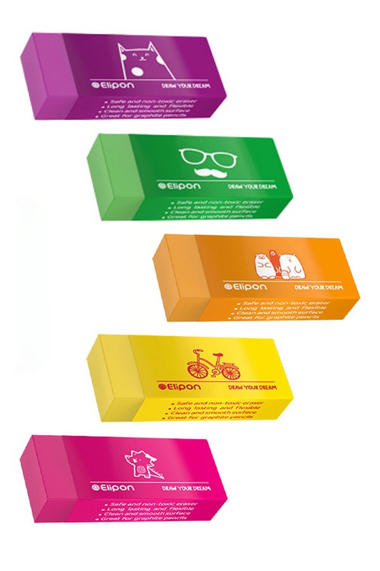 پاک کن فانتزی رنگی کوچک الیپون