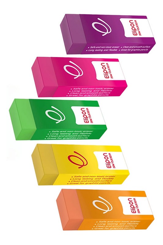 پاک کن کلاسیک رنگی بزرگ الیپون