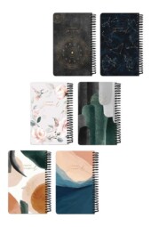 دفتر ژورنال خطی فنری همراه با استیکر