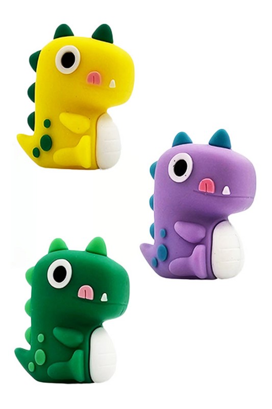 ست تراش سیلیکونی و پاک کن طرح دایناسور ۳۸۱۱