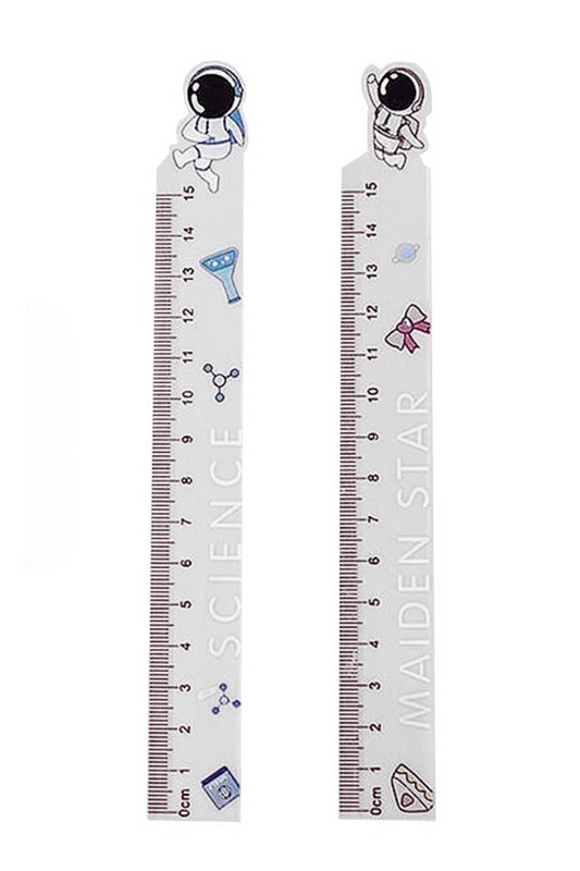 خط کش پلاستیکی ۱۵ سانتی طرح فضانورد ۰۱۲۵