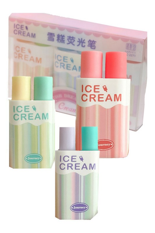 هایلایتر ۶ رنگ دو قلو طرح بستنی ۲۲۷۱