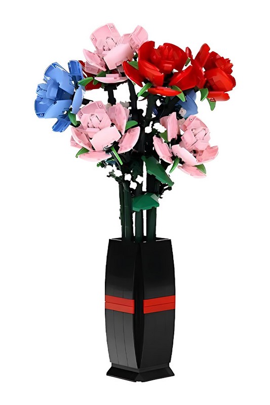 لگو گل پیونی با گلدان کد ۳-۱۰۱