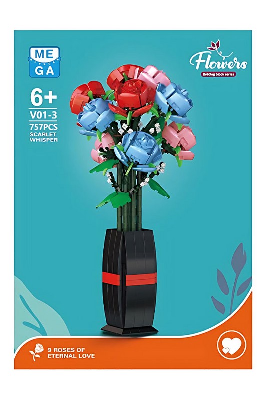 لگو گل پیونی با گلدان کد ۳-۱۰۱