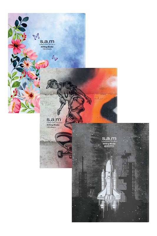 کلاسور با قفل فلزی ۲۶ حلقه ای ۱۰۰ برگ سم