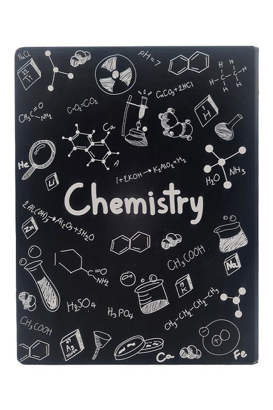 دفتر کلاسوری جلد سخت شیمی مشکی