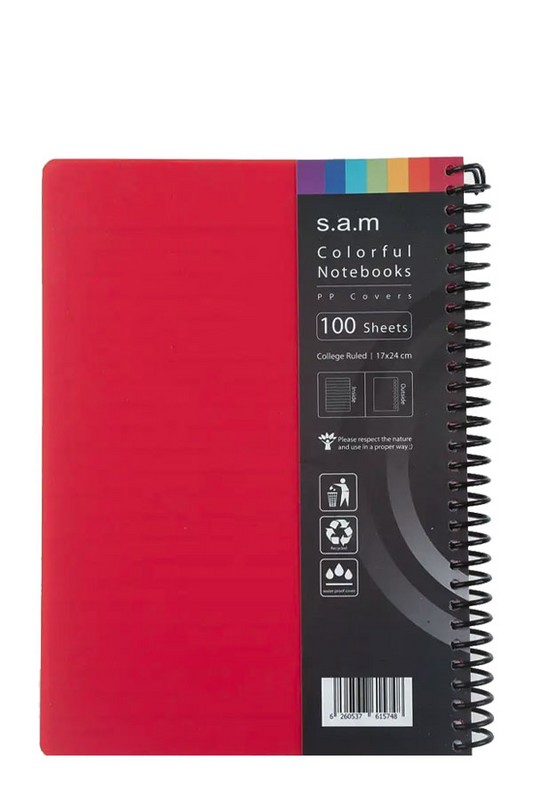 دفتر وزیری ۱۰۰ برگ جلد pp سیمی سم