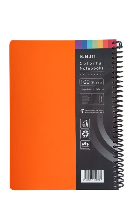 دفتر وزیری ۱۰۰ برگ جلد pp سیمی سم