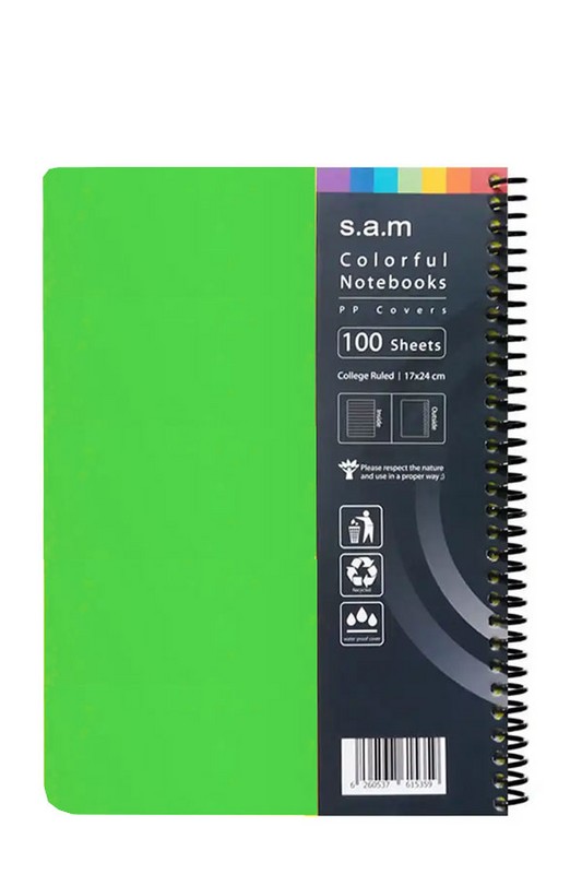 دفتر وزیری ۱۰۰ برگ جلد pp سیمی سم