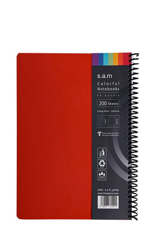 دفتر ۲۰۰ برگ رحلی pp سیمی سم