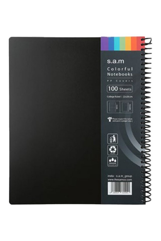 دفتر ۱۰۰ برگ رحلی جلد pp سیمی سم