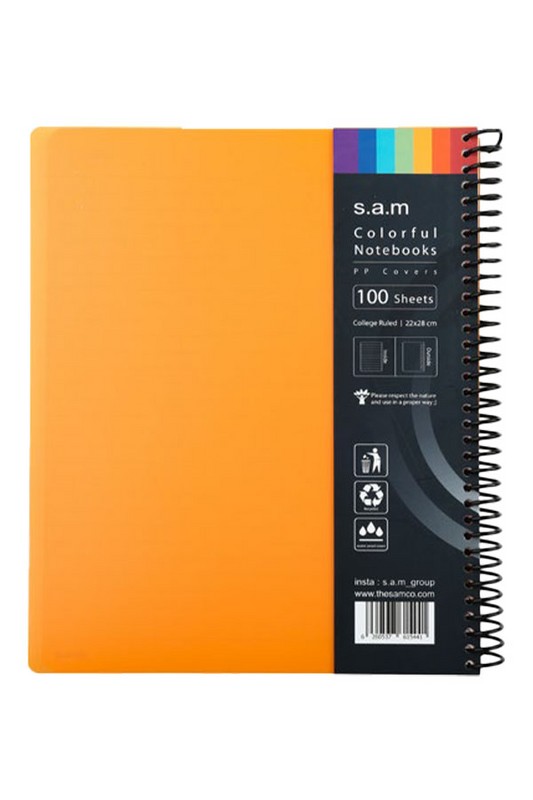 دفتر ۱۰۰ برگ رحلی جلد pp سیمی سم