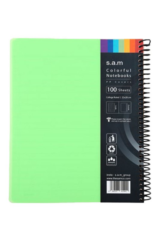 دفتر ۱۰۰ برگ رحلی جلد pp سیمی سم