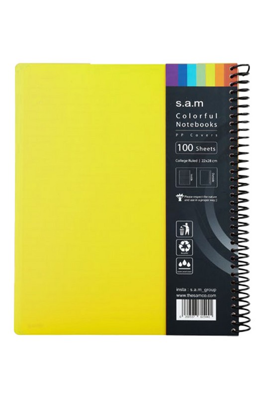 دفتر ۱۰۰ برگ رحلی جلد pp سیمی سم