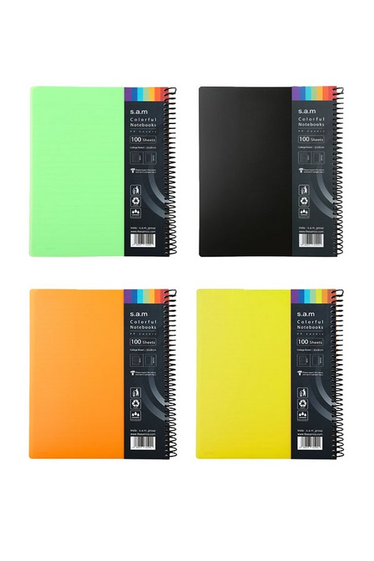 دفتر ۱۰۰ برگ رحلی جلد pp سیمی سم