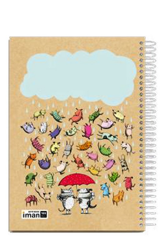 دفتر ۱۰۰ برگ گلاسه طرح کرافت ۹۵۱۰ ایمان