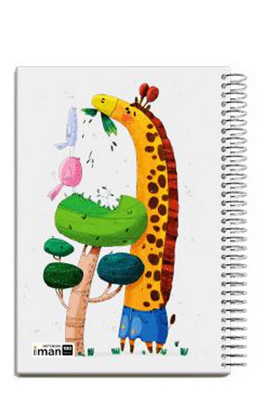 دفتر ۱۰۰ برگ سیمی وزیری جلد سخت ۸۵۰۸ ایمان