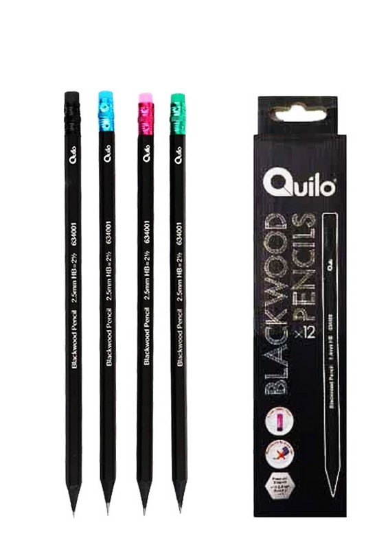 مداد مشکی بلک وود HB ۲.۴ بسته ۱۲ عددی ۶۳۴۱۸۹ کوییلو