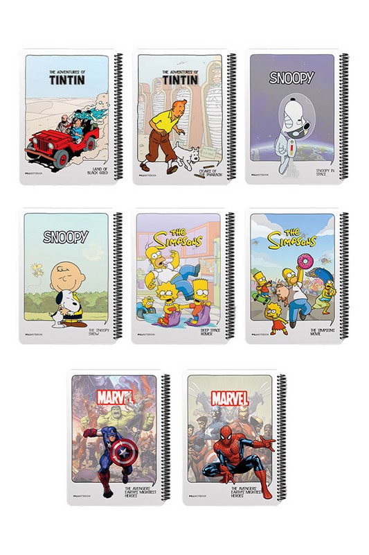 دفتر ۱۰۰ برگ وزیری سیمی جلد سخت کمیک