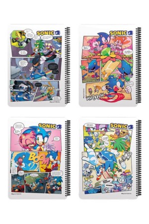 دفتر ۱۰۰ برگ وزیری سیمی جلد سخت سونیک