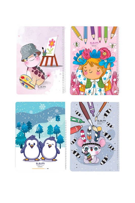 دفتر نقاشی ۴۰ برگ وزیری سیمی سم