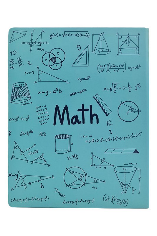 دفتر کلاسوری جلد سخت ریاضی فیروزه ای