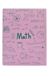 دفتر کلاسوری جلد سخت ریاضی صورتی