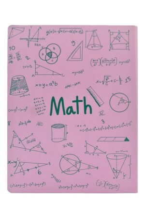 دفتر کلاسوری جلد سخت ریاضی صورتی