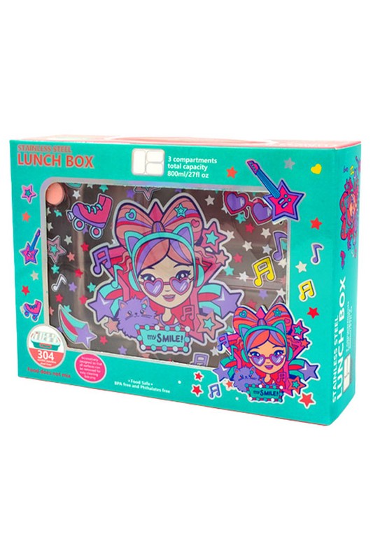 ظرف غذای داخل استیل ۸۰۰ میل طرح دختر کد u۲۰۸۷