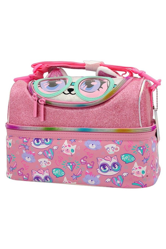 کیف دوجداره ظرف غذا دو زیپ گربه عینکی U۲۰۵۸