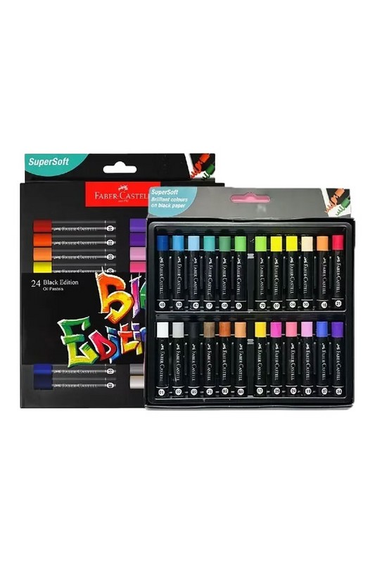 پاستل روغنی ۲۴ رنگ بلک ادیشن فابر کاستل