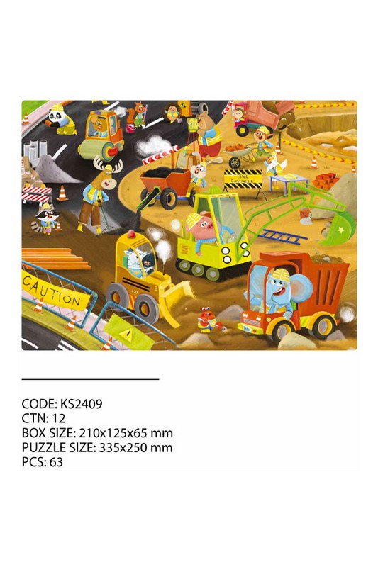 پازل ۶۳ قطعه Building Vehicles ۲۴۰۹