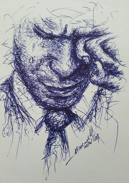 عکس نقاشی با تکنیک خط خطی