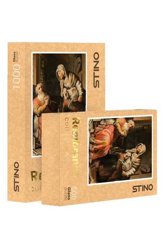 پازل شیشه ای ۵۰۰ قطعه طرح رامبرانت کد ۱۰۴