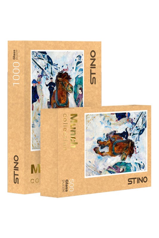 پازل شیشه ای ۲۶۰ قطعه طرح مونک کد ۱۰۴