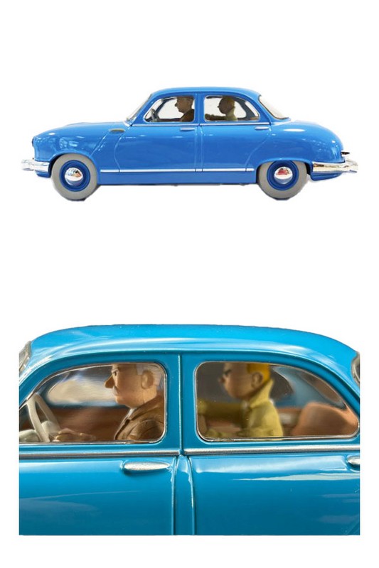 مجسمه فیگور تن تن The panhard taxi ۲۹۹۳۰ le taxi panhard dyna z