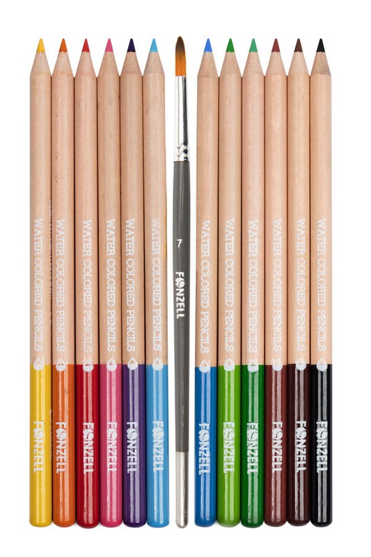 مداد آبرنگی ۱۲ رنگ سه گوش استوانه ای ۶۸۵۰۴۲