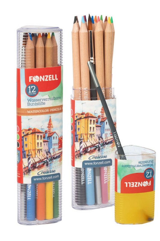 مداد آبرنگی ۱۲ رنگ سه گوش استوانه ای ۶۸۵۰۴۲