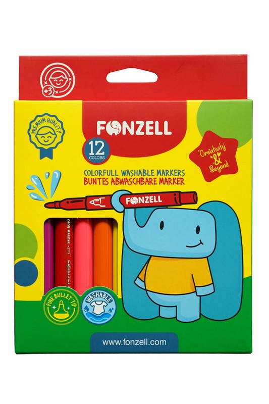 ماژیک ۱۲ رنگ قابل شست و شو ۶۸۴۹۹۷